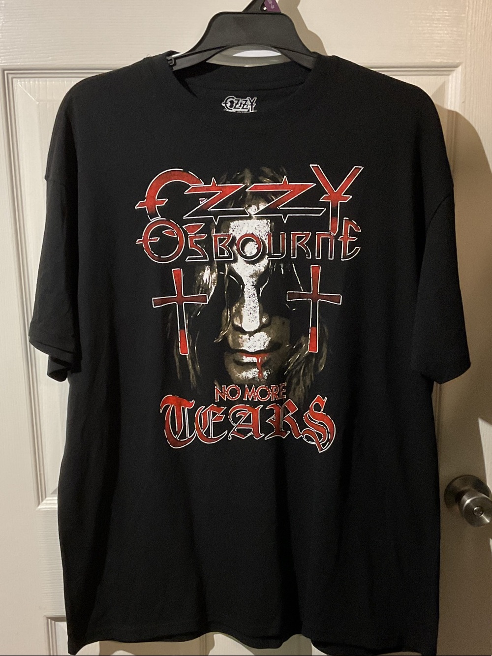 Ozzy Osbourne Black Graphic Band Tee - No More Tears with Backhit